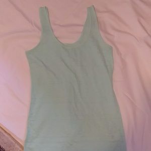 Textured teal tank top